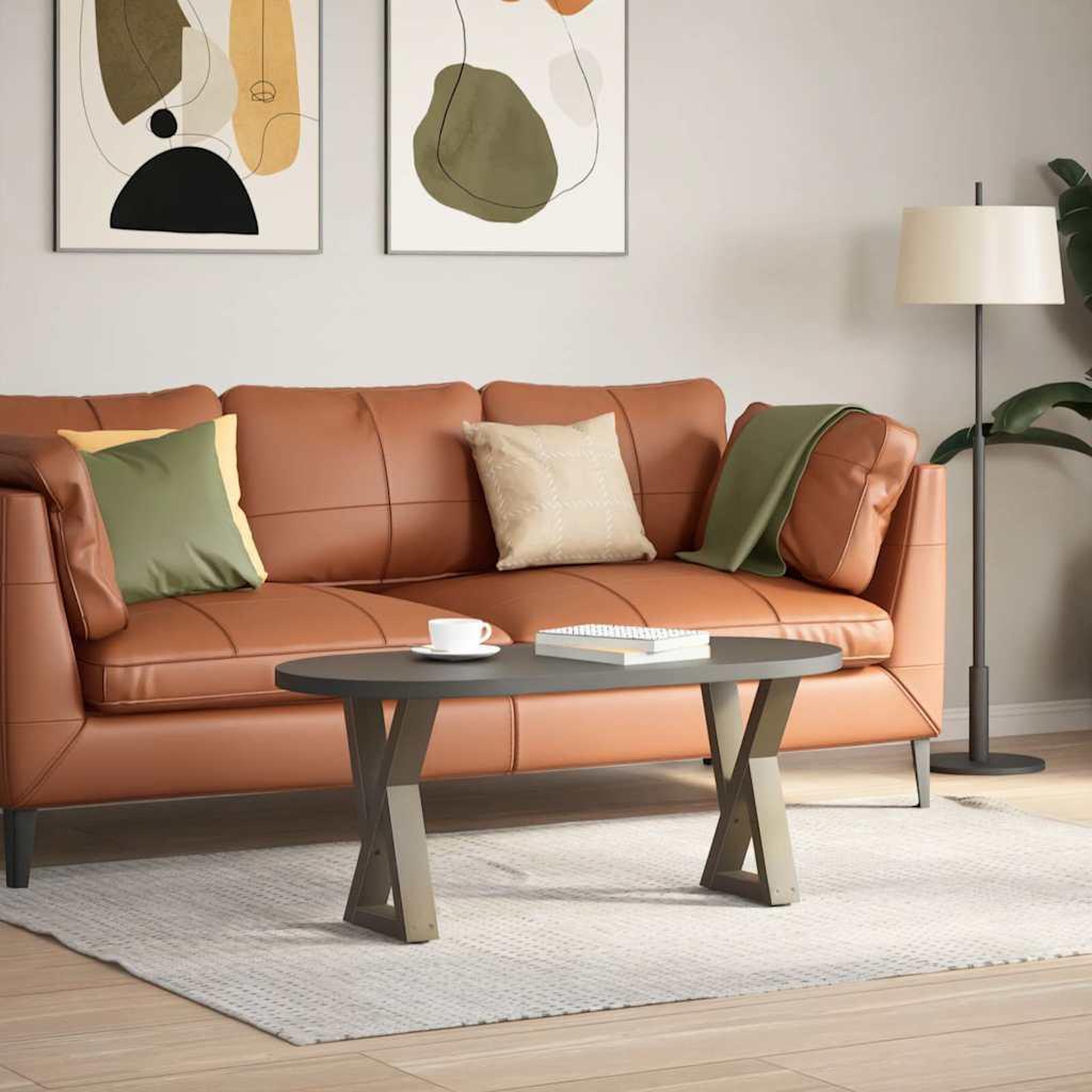 Voir la diapositive 3 : VIDAXL Pieds de table basse 2pcs acier naturel 28x(42-43,3)cm