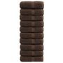 Voir la diapositive 1 : VIDAXL Serviettes de visage de qualité supérieure SOLUND 10 pcs marron