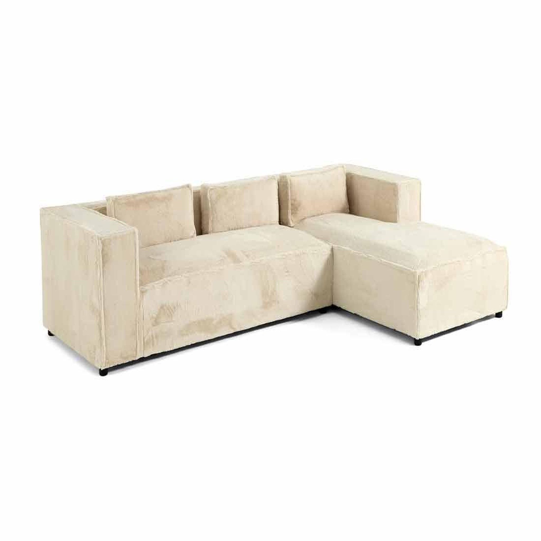 Voir la diapositive 2 : LISA DESIGN Stella - canapé d'angle droit - 4 places - en fausse fourrure