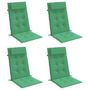 Voir la diapositive 3 : VIDAXL Coussins de chaise a dossier haut lot de 4 vert tissu oxford