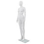Voir la diapositive 1 : VIDAXL Mannequin femme corps complet base verre Blanc brillant 175 cm