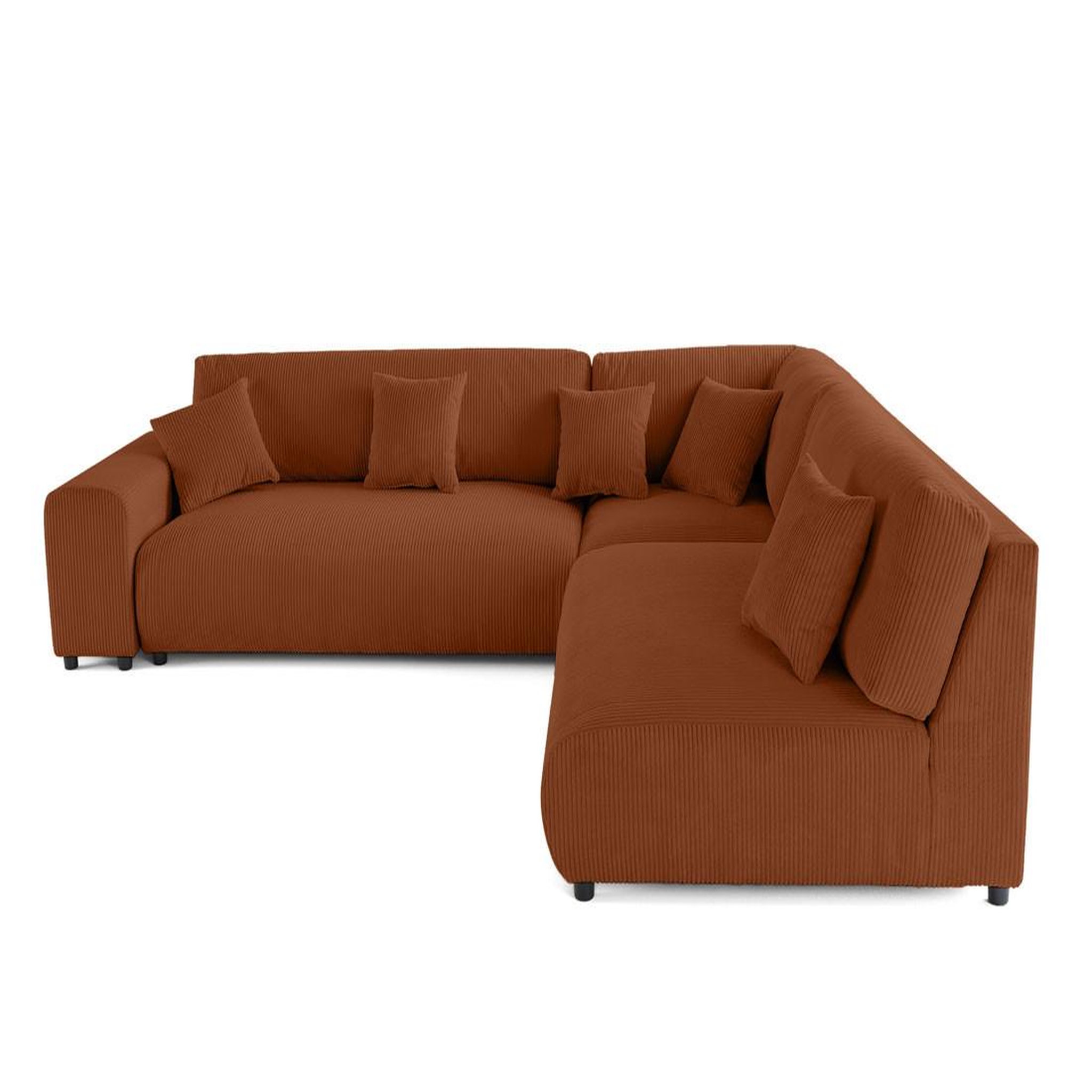 Voir la diapositive 4 : LISA DESIGN Garance - canapé modulable d'angle droit - 6 places - en velours côtelé