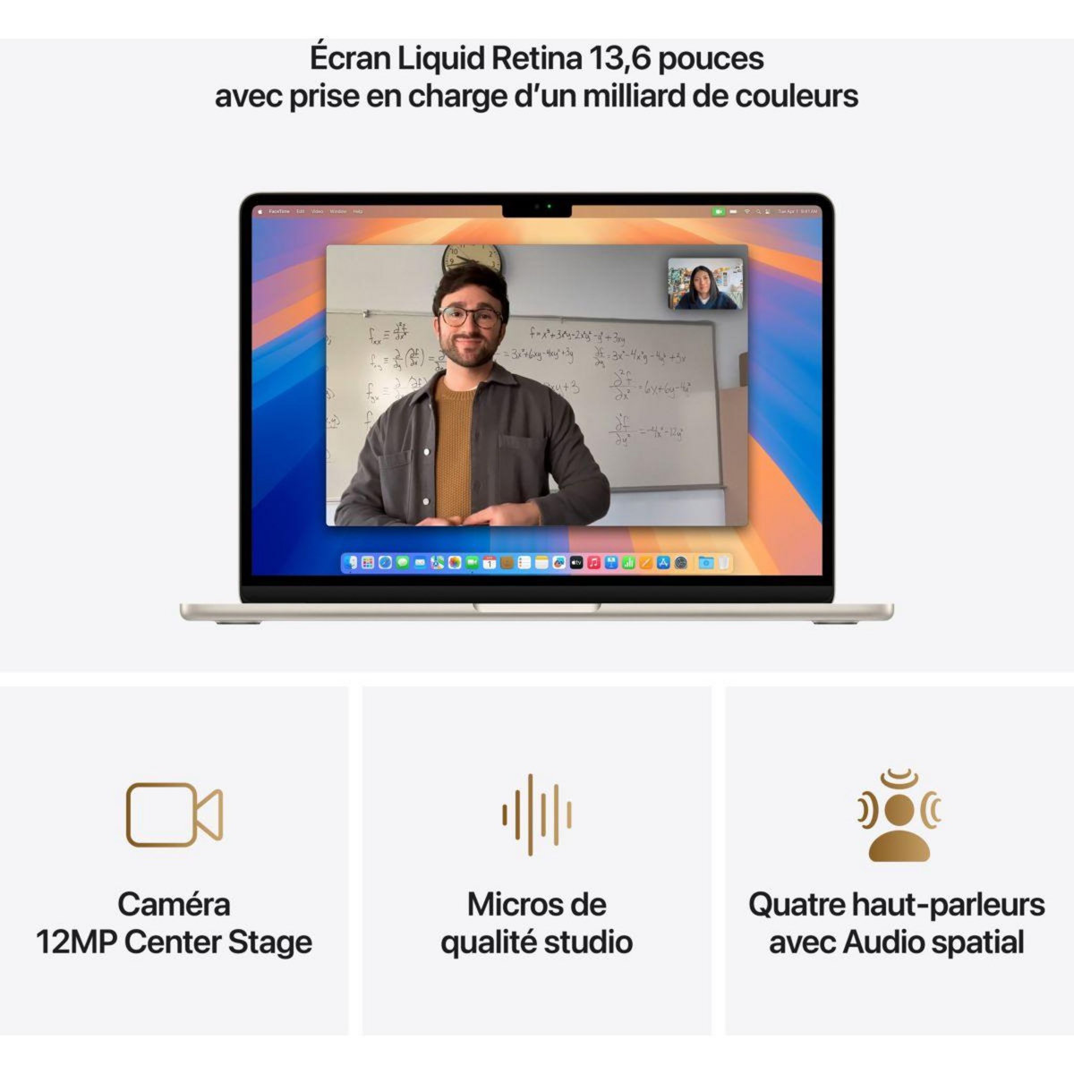 APPLE Ordinateur Apple Air 13' M4 CPU10 GPU10 24Go 512Go Lumière