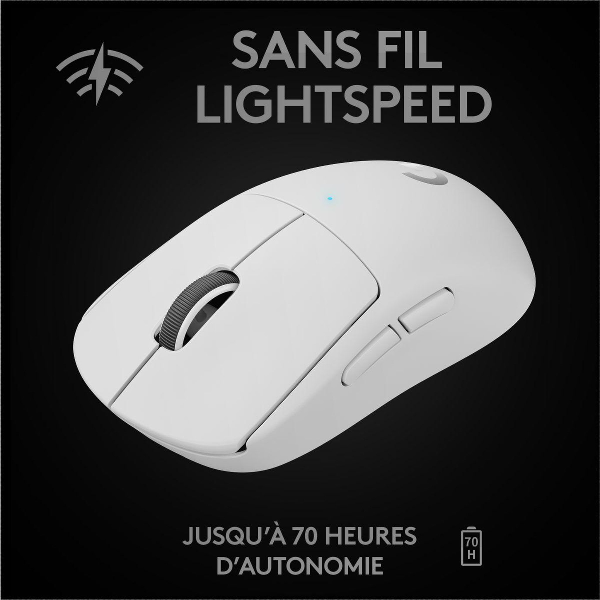 Voir la diapositive 4 : Logitech Souris Gamer Sans Fil G PRO X SUPERLIGHT- Blanc