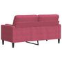 Voir la diapositive 5 : VIDAXL Canape 2 places avec oreillers bordeaux 140 cm velours