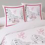 Voir la diapositive 2 : Dourev Housse de couette 200x200 Fashion girl + 2 taies coton 52 fils