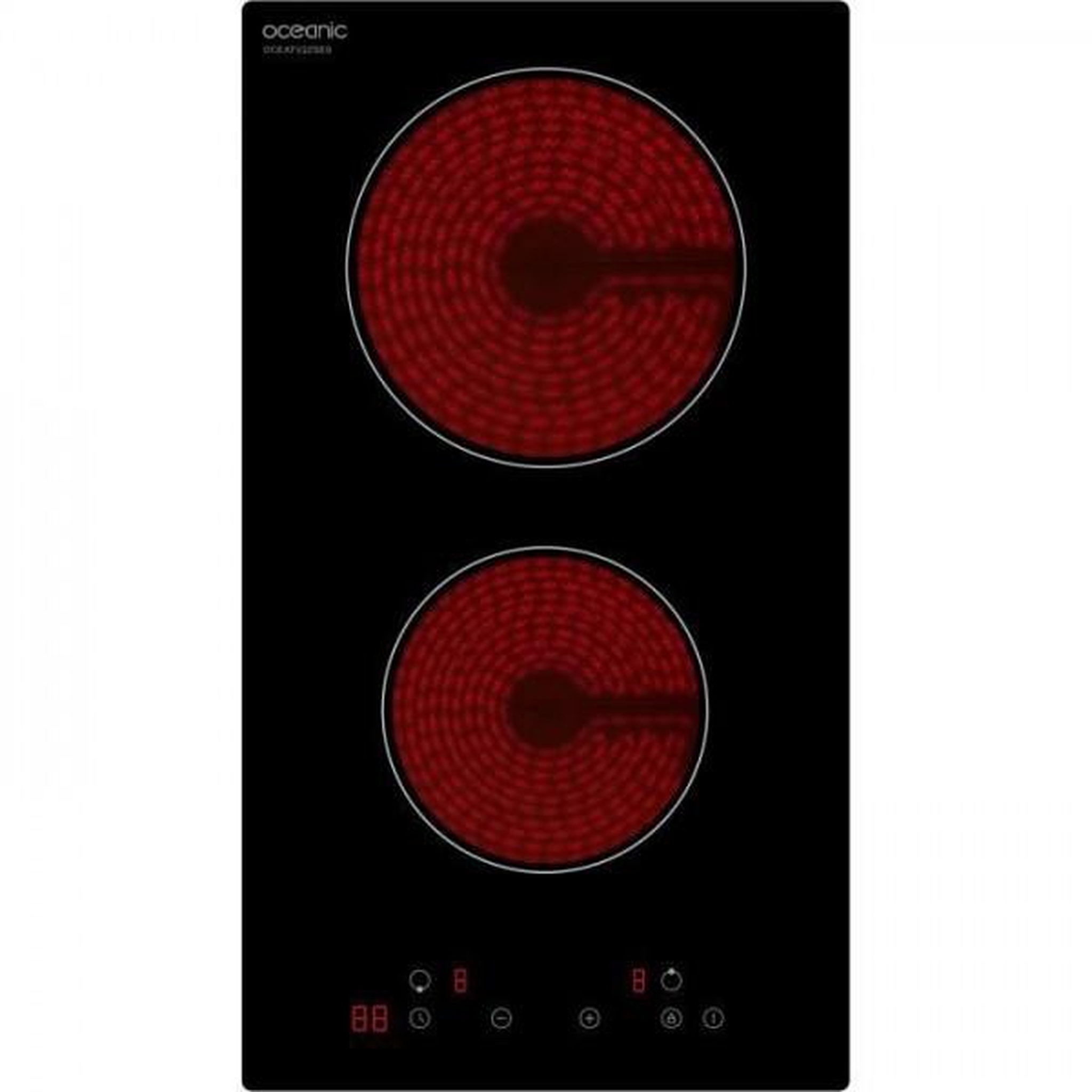 OCEANIC Plaque de cuisson - vitroceramique  oceanic - 2 foyers - 2900w - commandes sensitives