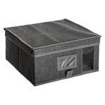 FIVE Boîte de Rangement  Dressing  30x30cm Gris Foncé