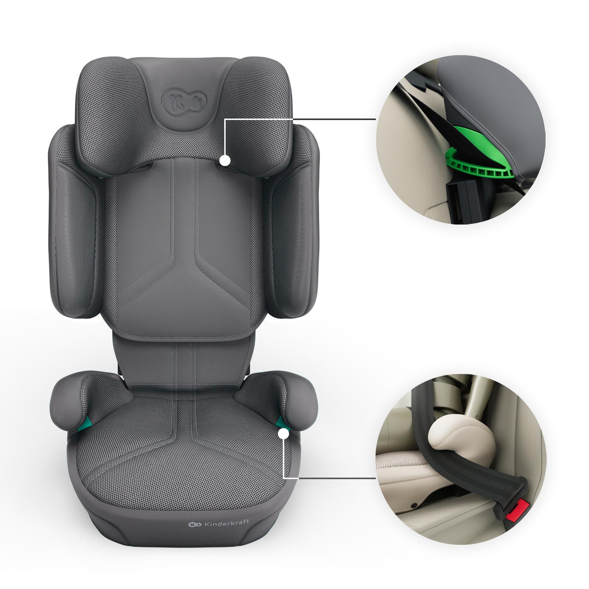 Voir la diapositive 3 : KINDERKRAFT Siège auto évolutif pour enfants de 100 à 150 cm