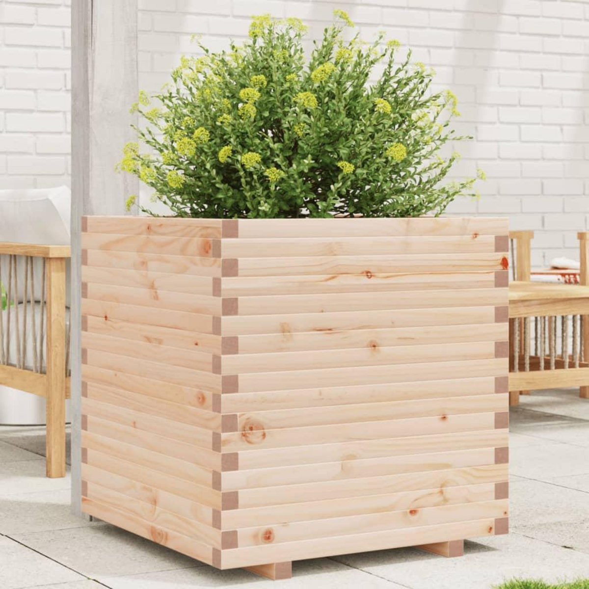 VIDAXL Jardiniere 70x70x72 cm bois de pin massif