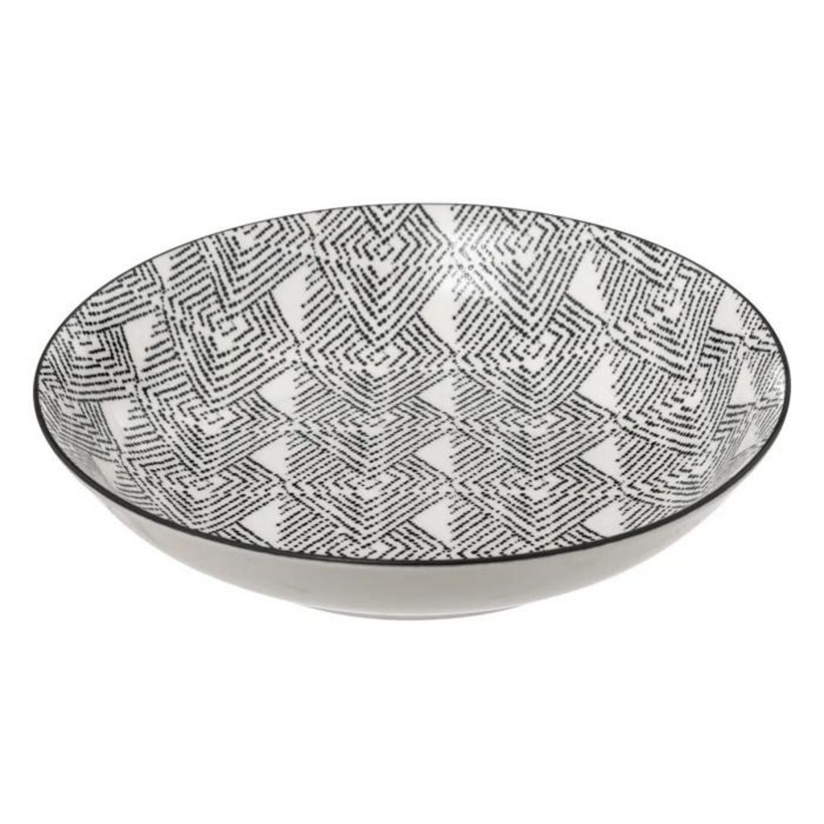 SECRET DE GOURMET Service de Table 18 Pièces  Bohemia Etnic  27cm Noir