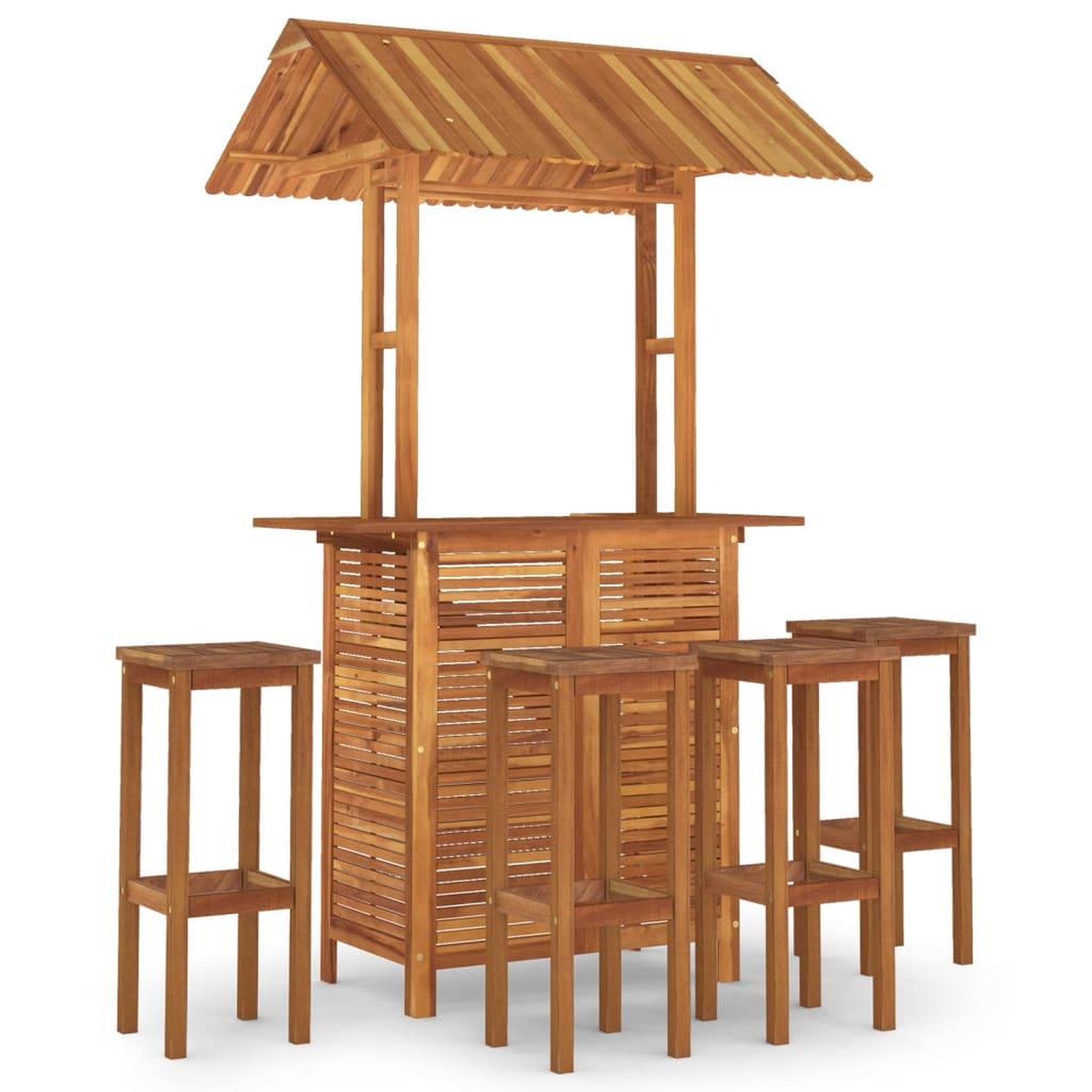 Voir la diapositive 2 : VIDAXL Ensemble de bar de jardin 5 pcs Bois d'acacia solide