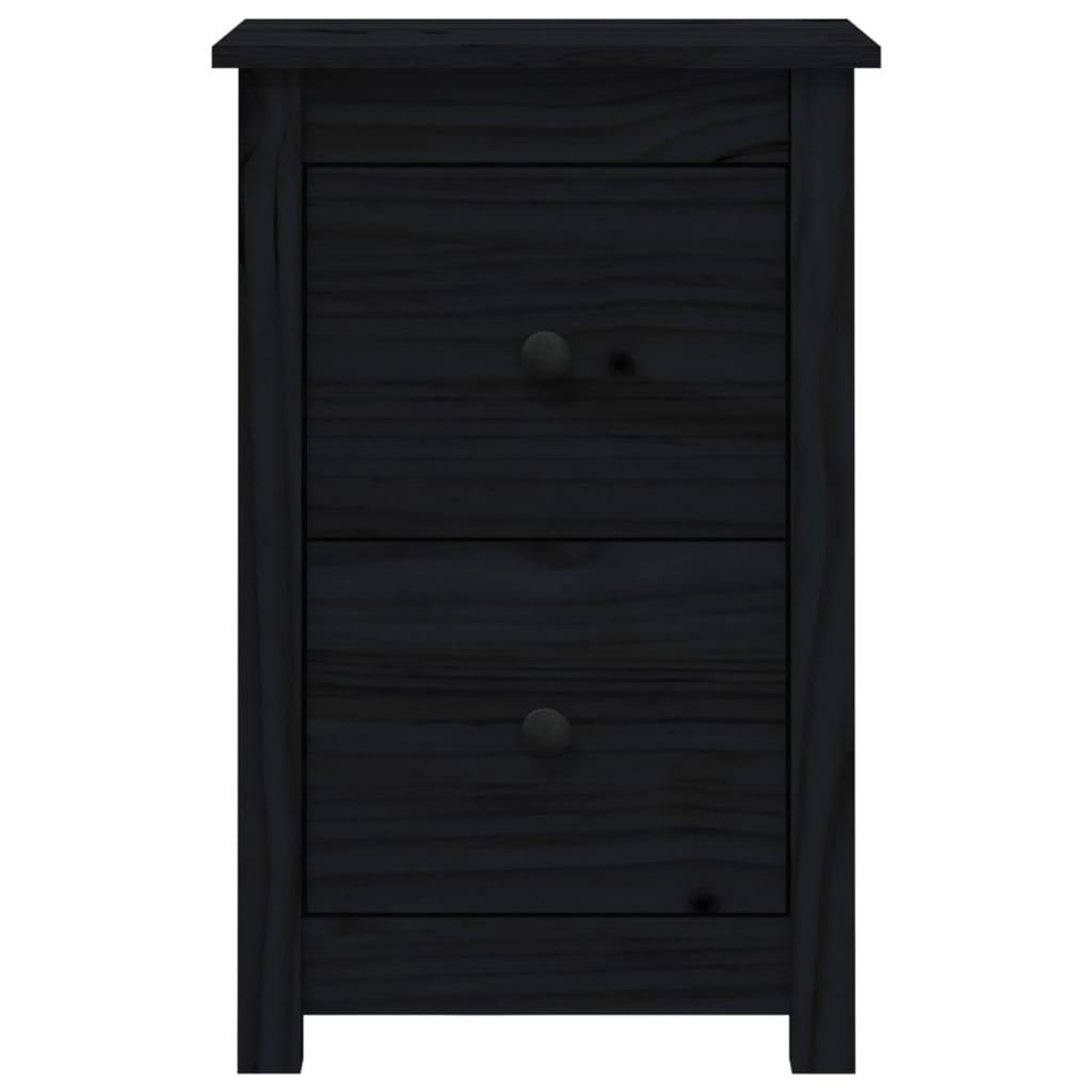 Voir la diapositive 3 : VIDAXL Table de chevet Noir 40x35x61,5 cm Bois de pin massif