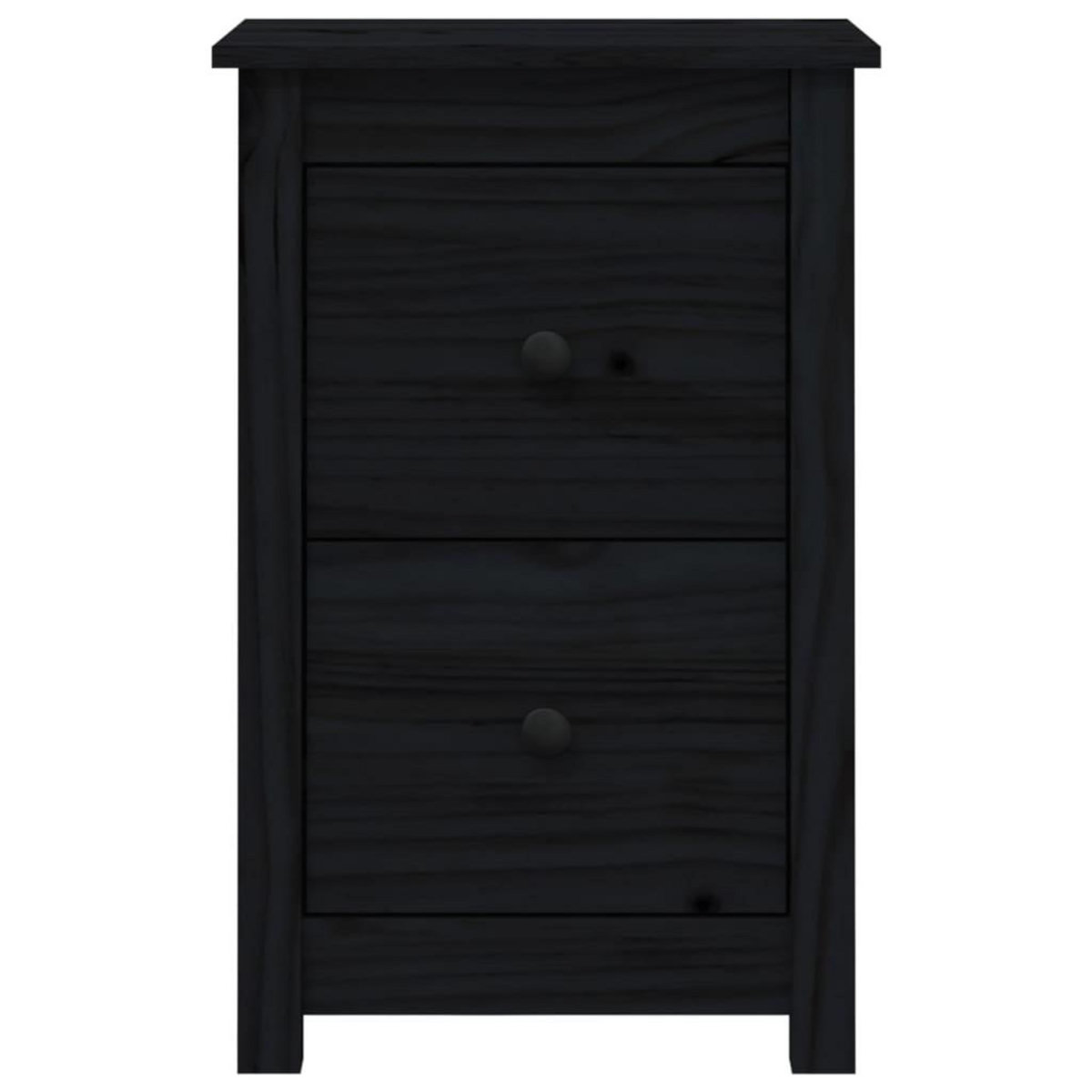 VIDAXL Table de chevet Noir 40x35x61,5 cm Bois de pin massif