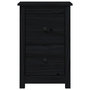Voir la diapositive 3 : VIDAXL Table de chevet Noir 40x35x61,5 cm Bois de pin massif