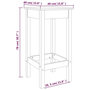 Voir la diapositive 6 : VIDAXL Chaises de bar lot de 2 noir 40x40x78 cm bois de pin solide