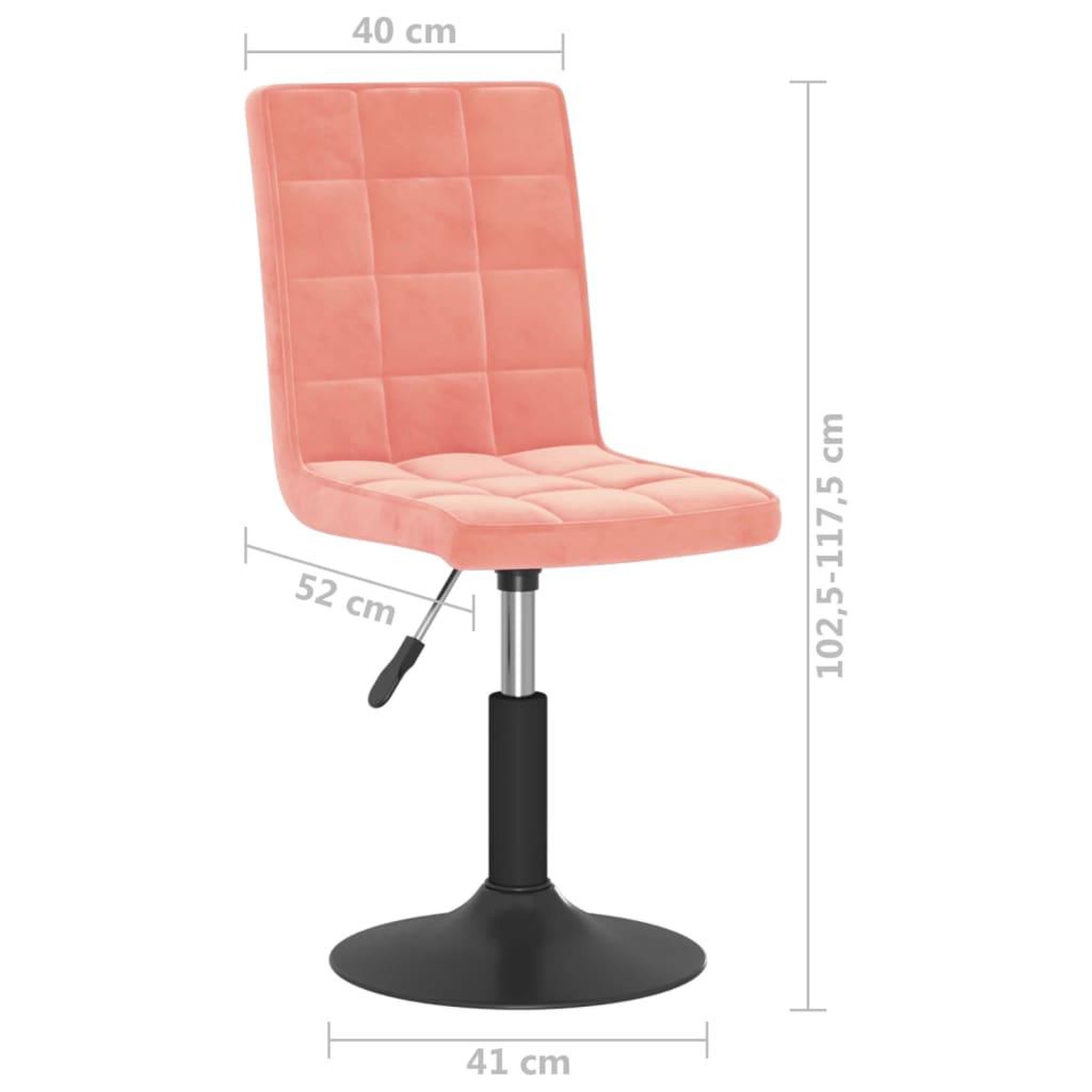 Voir la diapositive 6 : VIDAXL Chaises pivotantes a manger lot de 2 rose velours