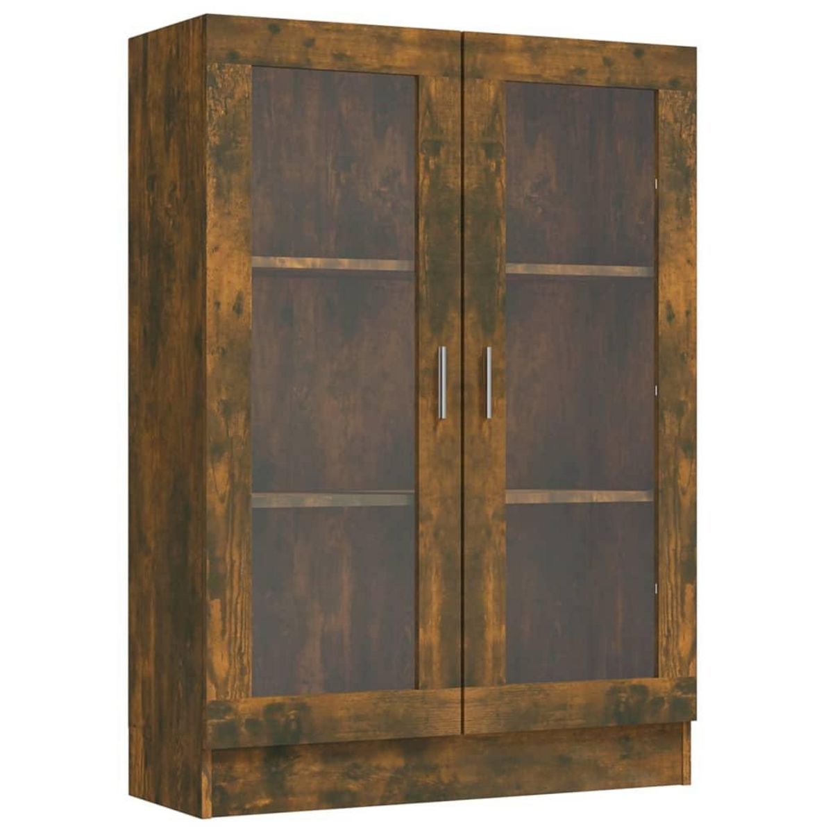 VIDAXL Armoire a vitrine Chene fume 82,5x30,5x115 cm Bois d'ingenierie