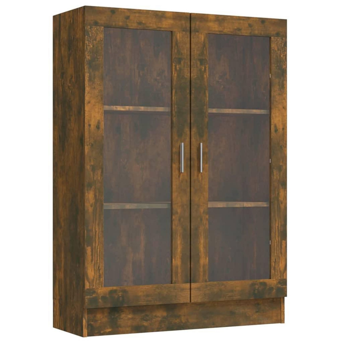 VIDAXL Armoire a vitrine Chene fume 82,5x30,5x115 cm Bois d'ingenierie