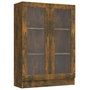 Voir la diapositive 2 : VIDAXL Armoire a vitrine Chene fume 82,5x30,5x115 cm Bois d'ingenierie