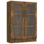 Voir la diapositive 2 : VIDAXL Armoire a vitrine Chene fume 82,5x30,5x115 cm Bois d'ingenierie