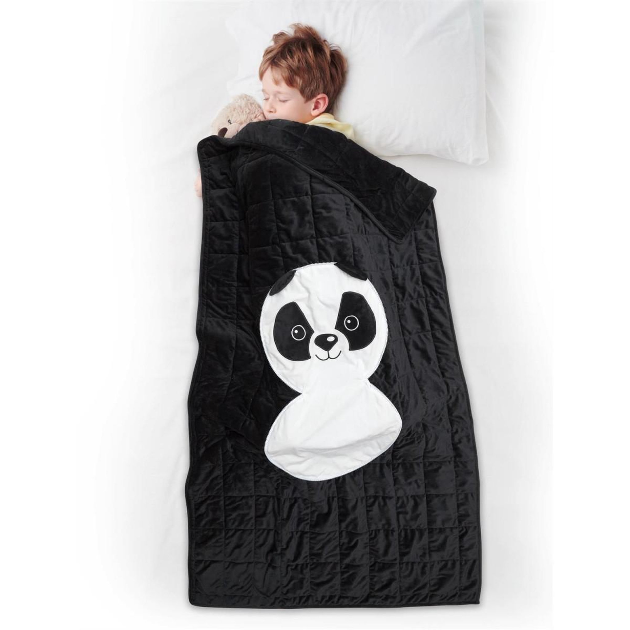 Voir la diapositive 4 : HOME DECO KIDS Peluche couverture  panda  100x165cm blanc & noir