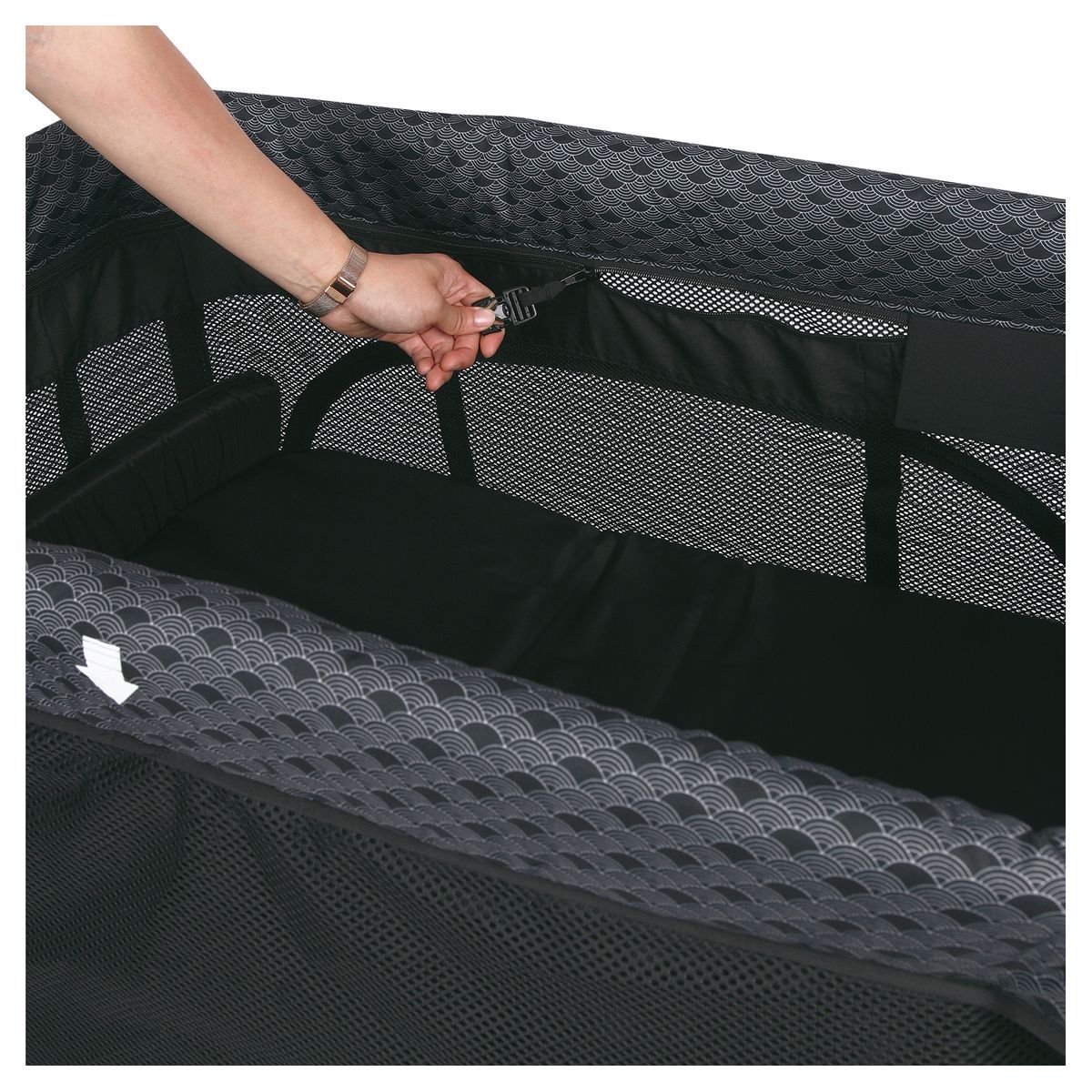 TROTTINE Lit parapluie nomade ultra light Hypnos Nami Gris