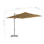 Voir la diapositive 6 : VIDAXL Parasol de jardin avec base portable taupe
