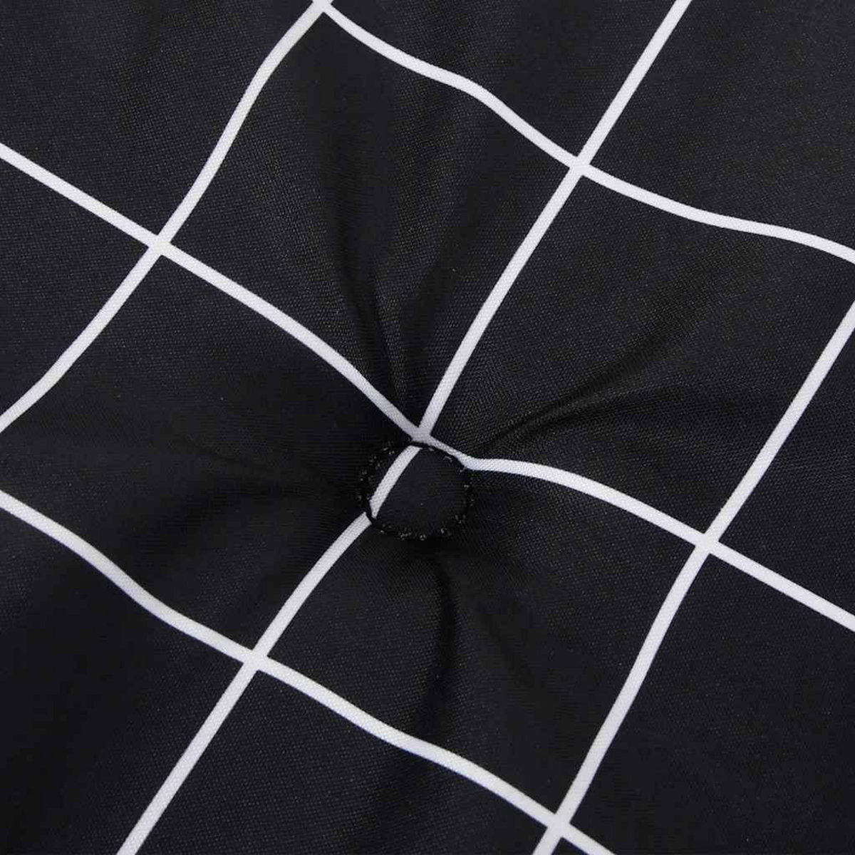 VIDAXL Coussin de banc de jardin carreaux noir 200x50x3 cm tissu