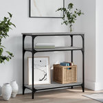 VIDAXL Table console sonoma gris 75x29x75 cm bois d'ingenierie