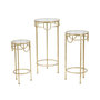 Voir la diapositive 1 : Paris Prix Lot de 3 Tables d'Appoint Gigognes  Dolly  70cm Or