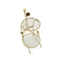 Voir la diapositive 4 : Paris Prix Table d'Appoint 2 Niveaux  Flowers  78cm Or