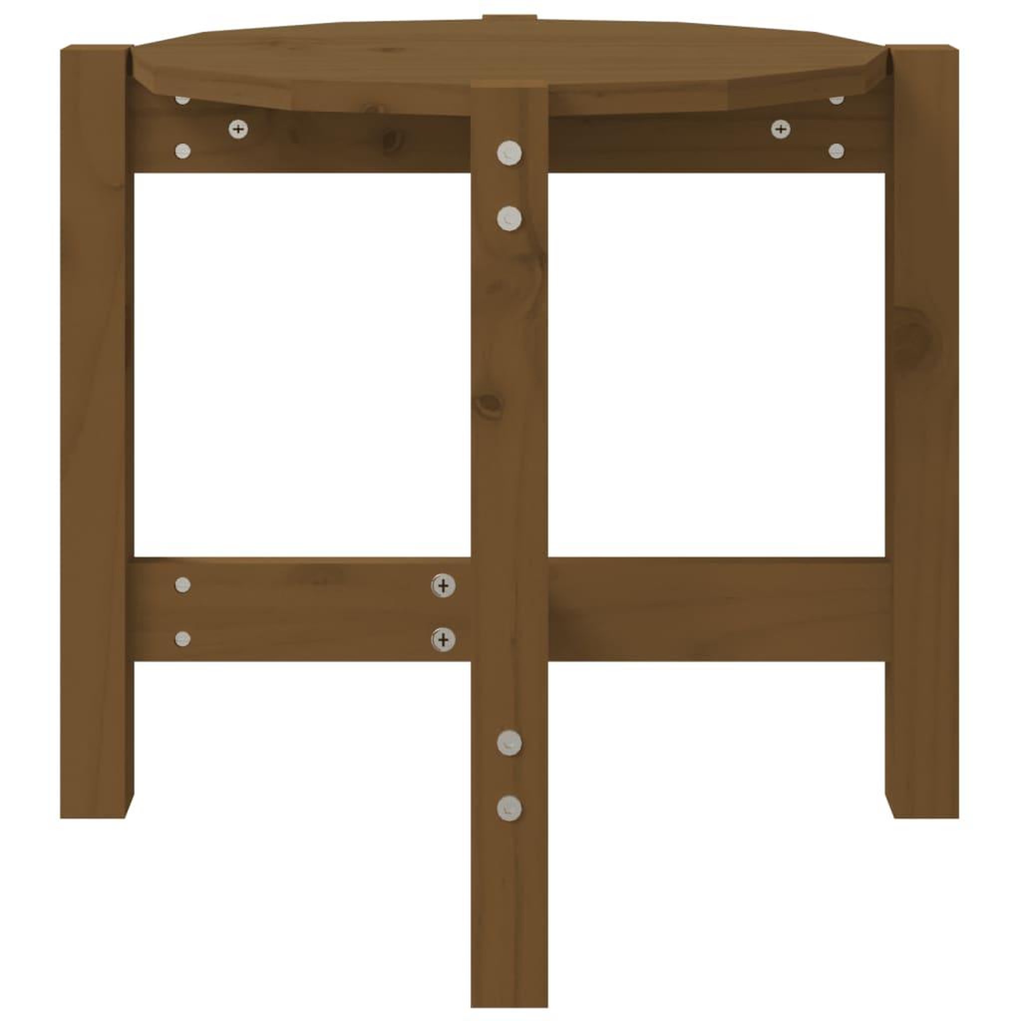 Voir la diapositive 5 : VIDAXL Table basse Marron miel Ø 52,5x45 cm Bois massif de pin