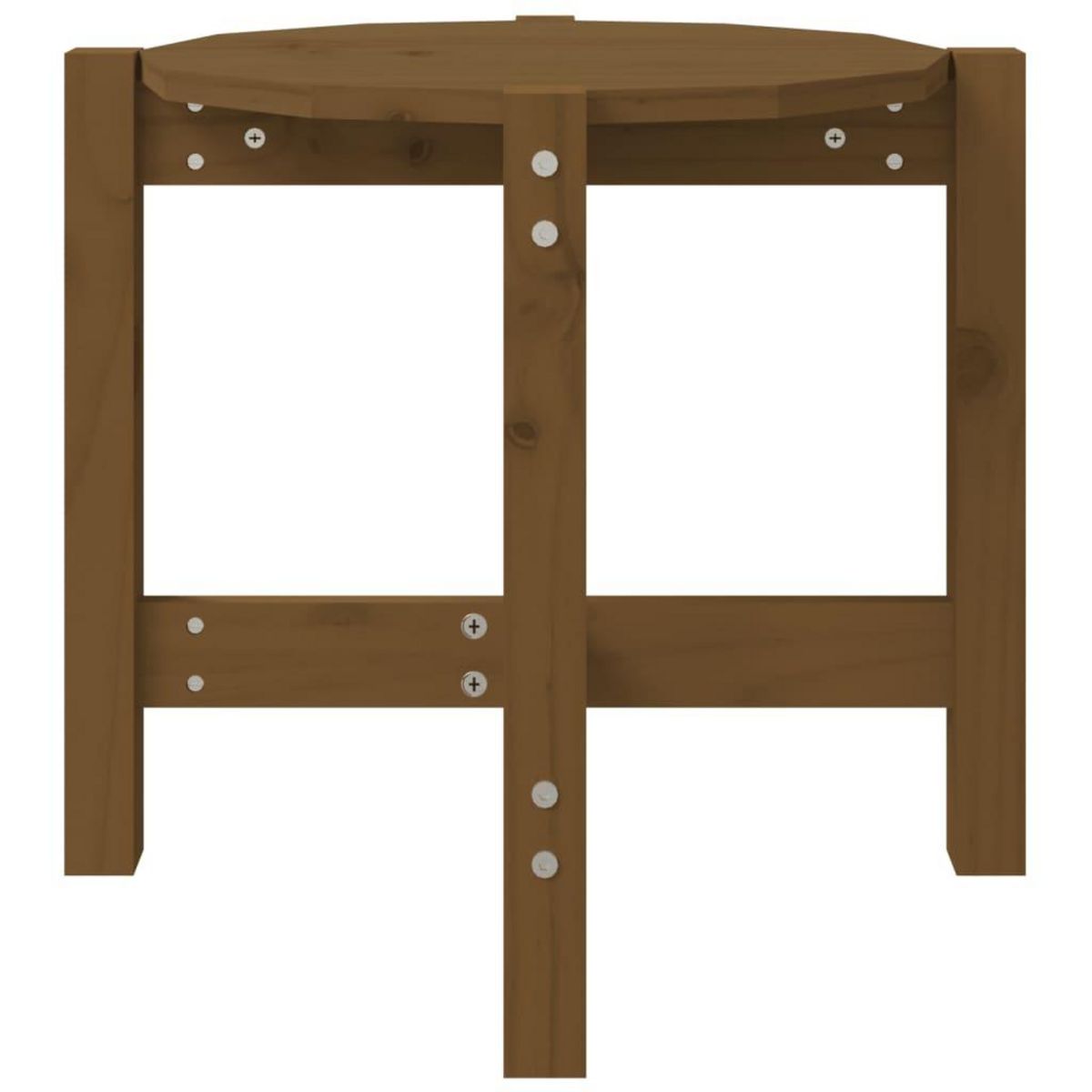 VIDAXL Table basse Marron miel Ø 52,5x45 cm Bois massif de pin