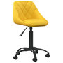 Voir la diapositive 1 : VIDAXL Chaise de bureau Jaune moutarde Velours