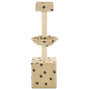 Voir la diapositive 3 : VIDAXL Arbre a chat et griffoirs en sisal 105 cm Beige Motif de pattes