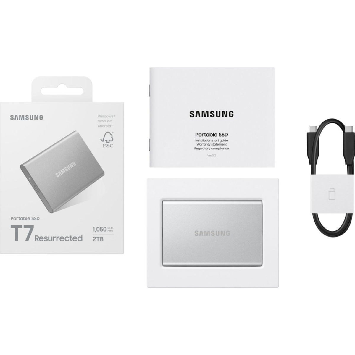 Samsung Disque dur SSD externe 2To T7 Resurrected