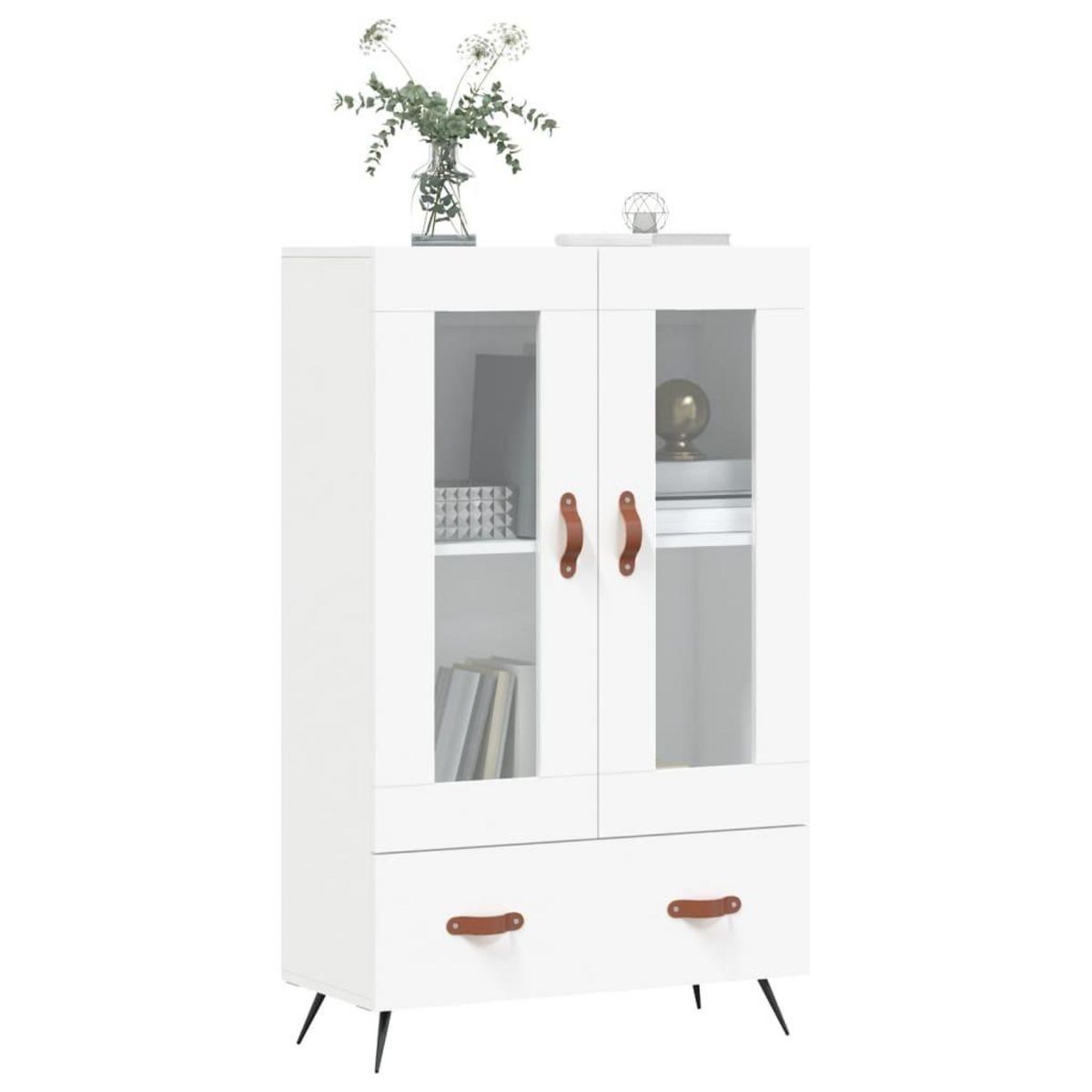 VIDAXL Buffet haut blanc 69,5x31x115 cm bois d'ingenierie