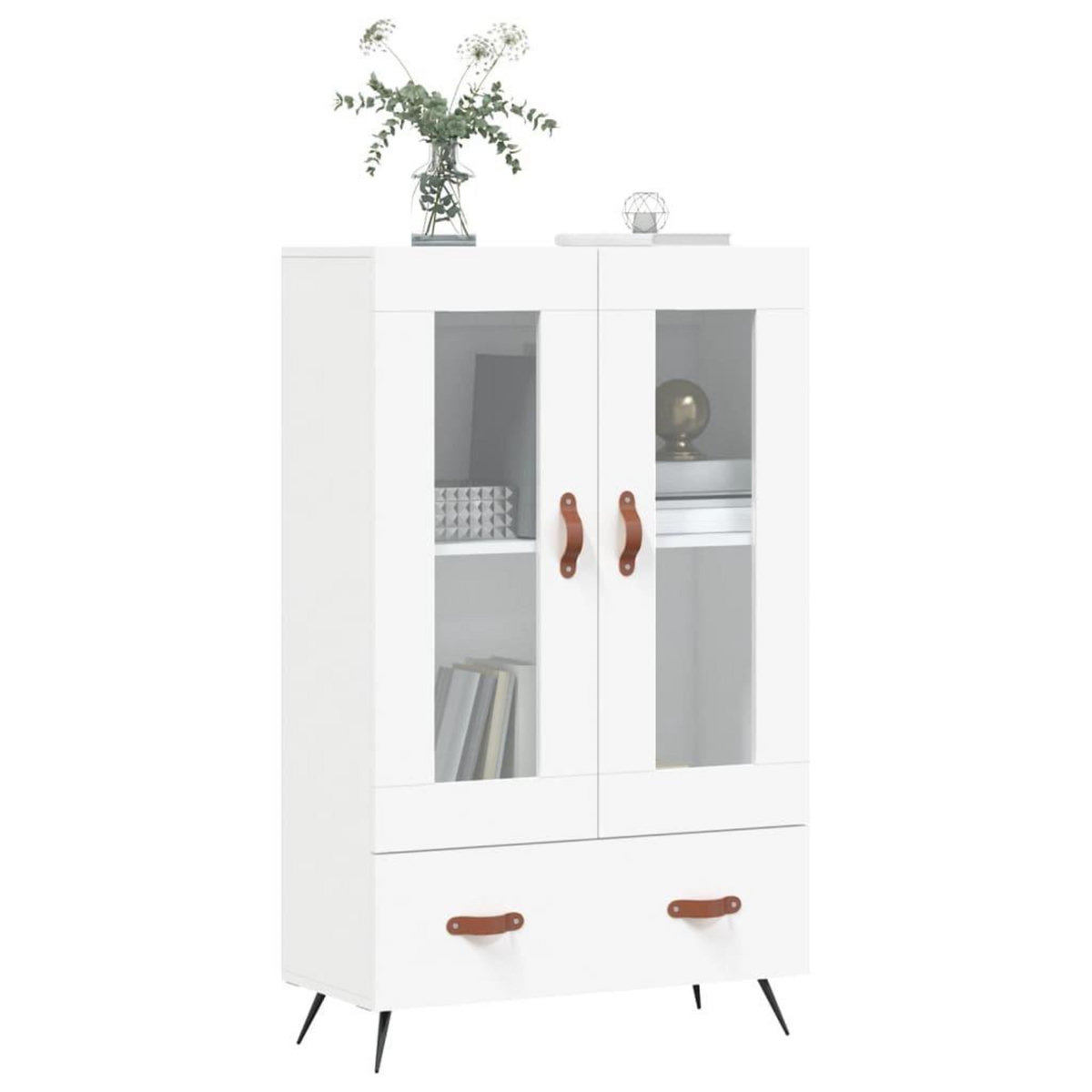VIDAXL Buffet haut blanc 69,5x31x115 cm bois d'ingenierie
