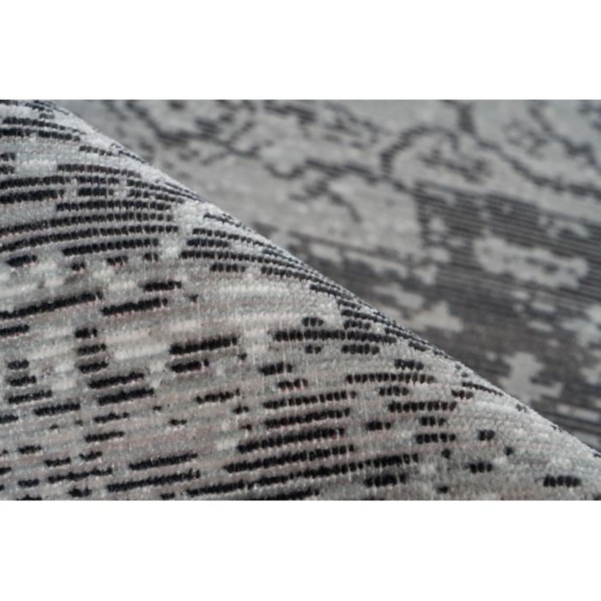 Paris Prix Tapis Vintage à Franges  Baroque VIII  Gris