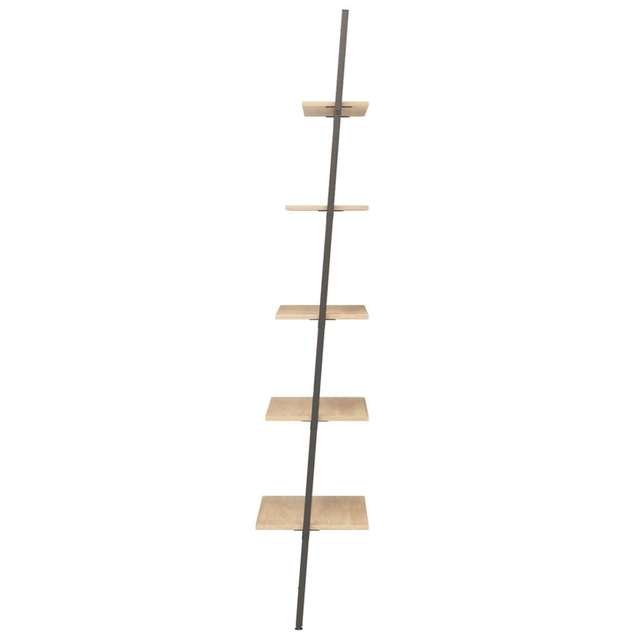 Voir la diapositive 4 : VIDAXL Etagere inclinee a 5 niveaux Marron clair et noir 64x34x185,5cm