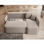 Voir la diapositive 3 : BEST MOBILIER Suzie - canapé d'angle droit 4 places convertible avec coffre en velours