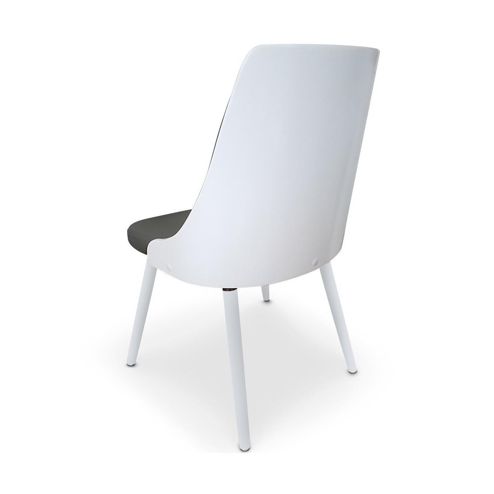 Voir la diapositive 3 : Paris Prix Lot de 2 chaises scandinave  cargo  79cm gris & blanc