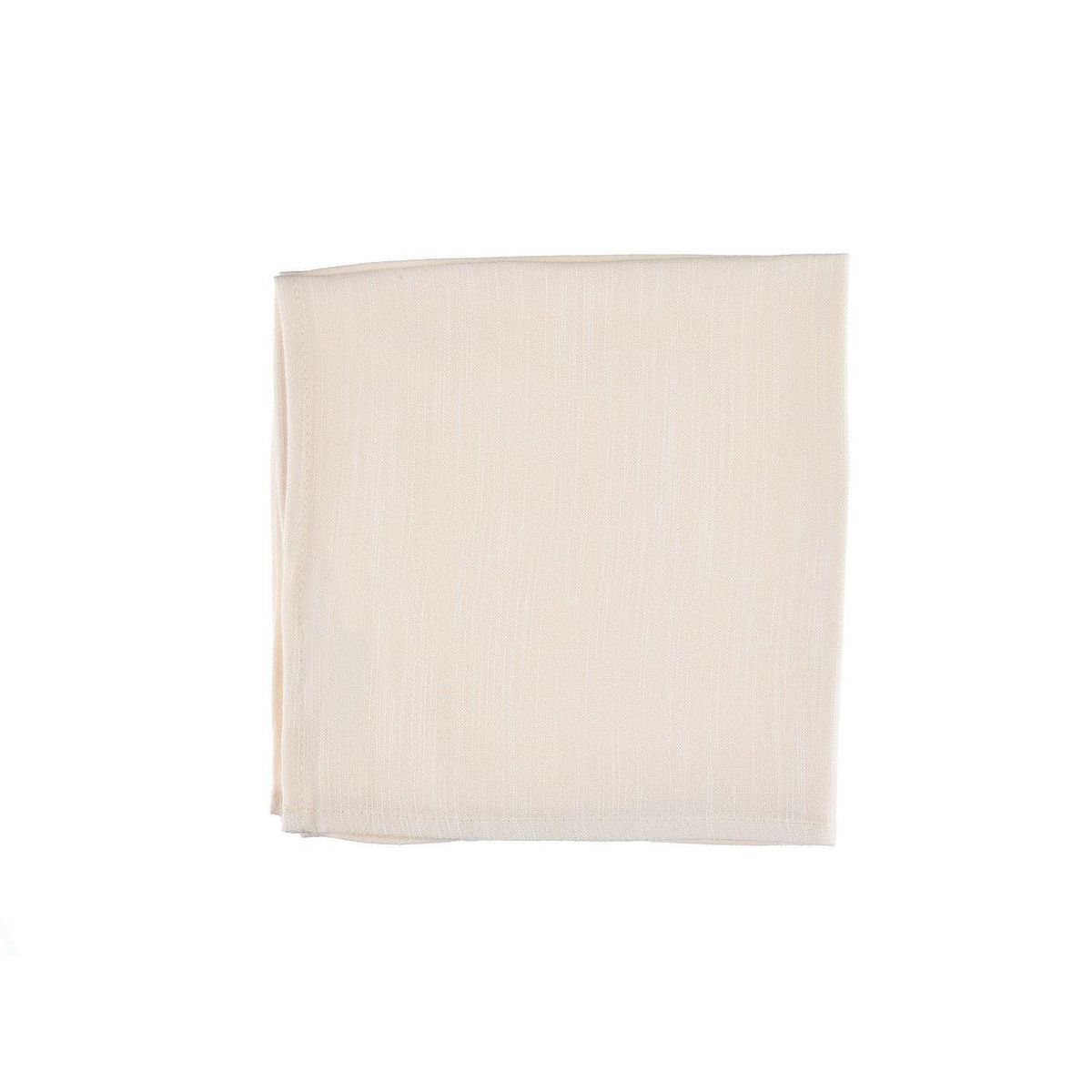 BJORN Serviette de table - 6 pièces - Lin et coton blanc crème