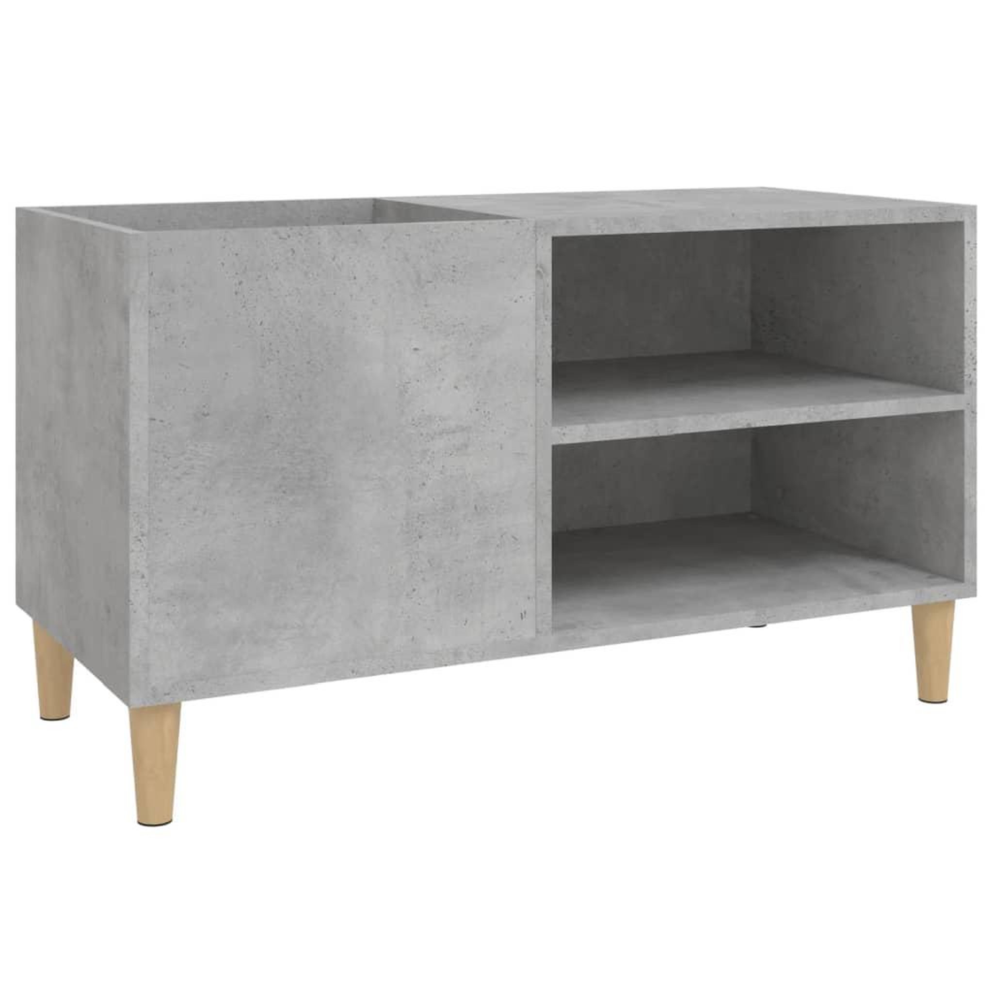 Voir la diapositive 2 : VIDAXL Armoire a disques gris beton 84,5x38x48 cm bois d'ingenierie