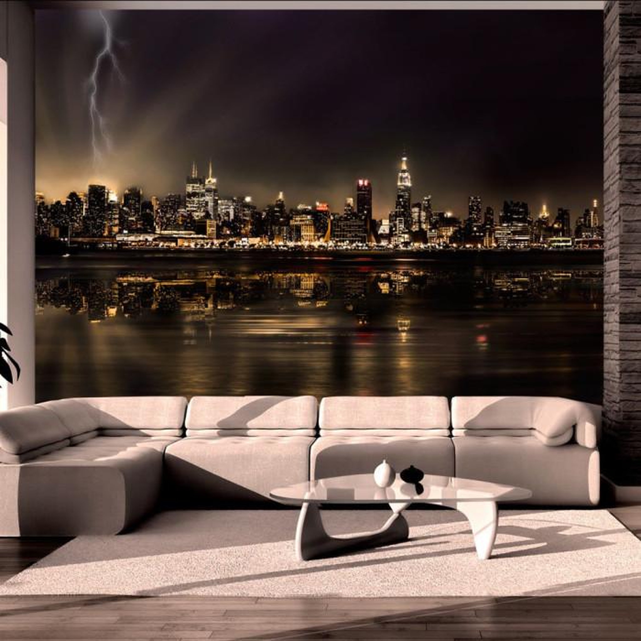 Paris Prix Papier Peint  Storm in New York City. Coloris disponibles : Multicolore