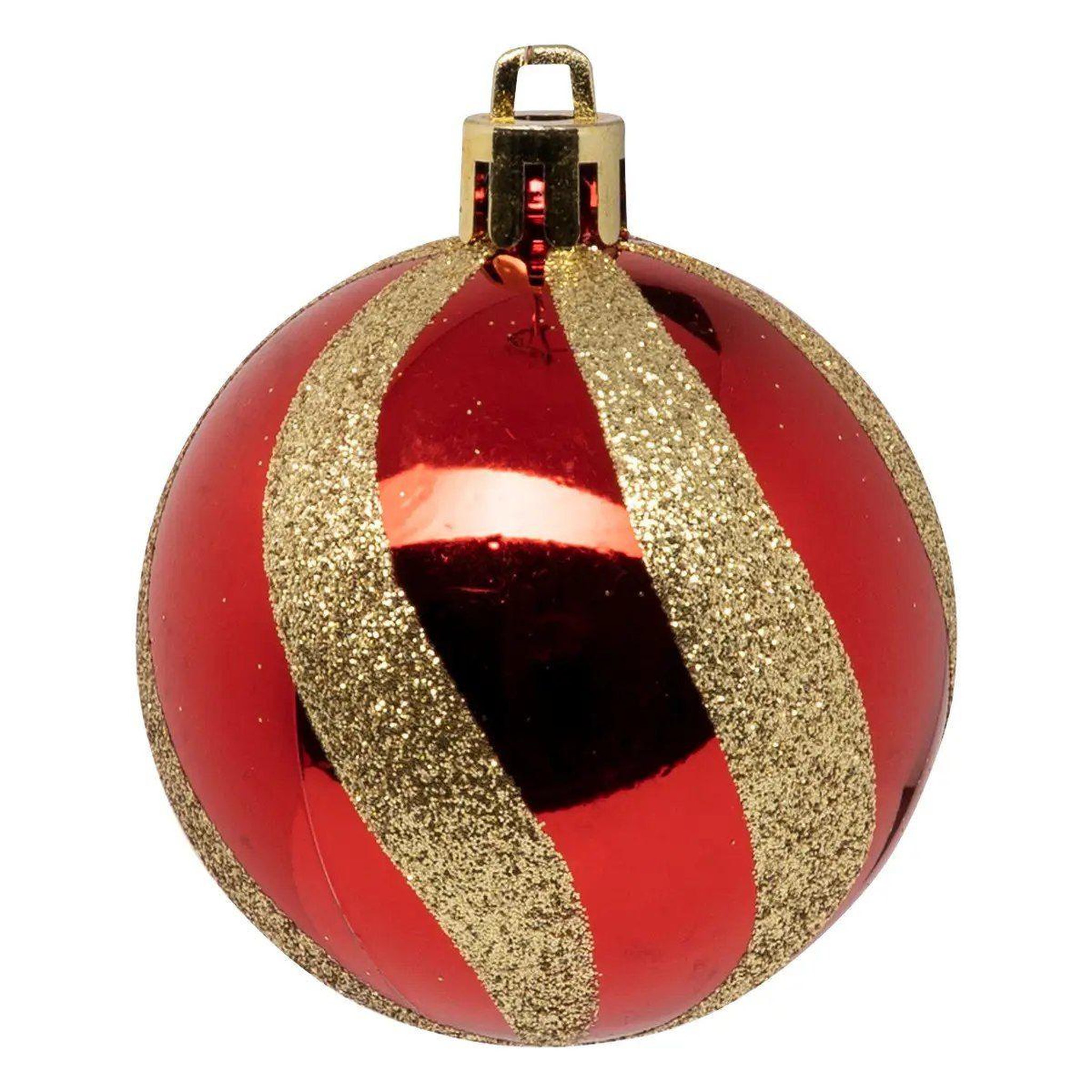 Voir la diapositive 3 : ATMOSPHERA Lot de 25 boules de noël  maison des couleurs  6cm rouge & or
