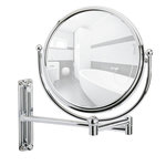 Wenko Miroir mural grossissant de salle de bain Deluxe - Diam. 19 cm - Argent