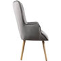 Voir la diapositive 3 : Habitat et Jardin Fauteuil style scandinave velours  Odense  - 73 x 81 x 92.5 cm - 1 place - Gris
