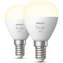 Voir la diapositive 4 : Philips Ampoule LED connectée HUE White E14 Sphérique x2
